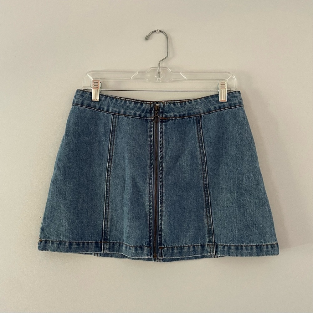 Altar'd State Blue Denim Mini Skirt Size S - Picture 10 of 13